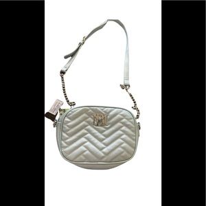 Badgely Mischka Vegan Leather Crossbody Light Blue Purse